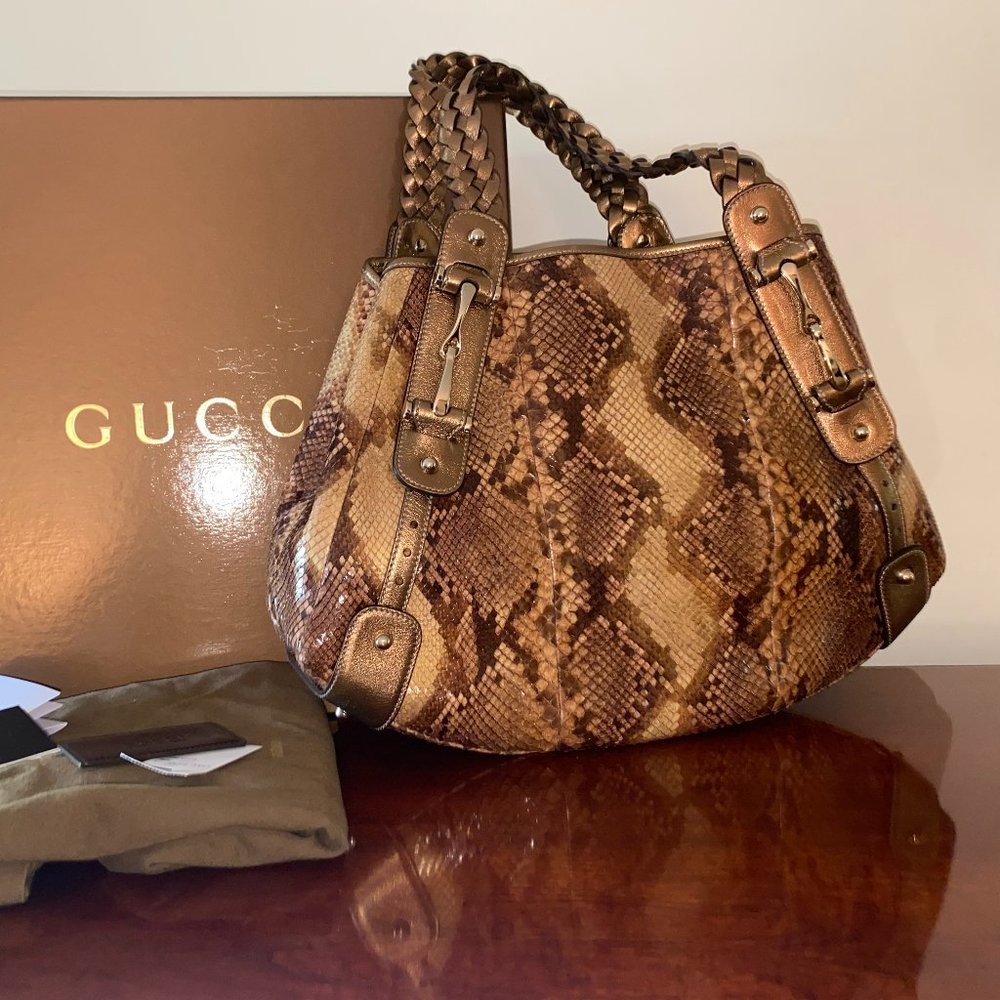 Gucci Pelham Medium Python Bag - image 1